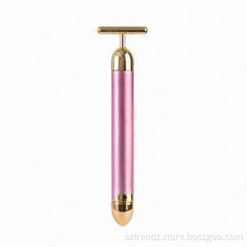 Face Massager for face Lifting/Slimming, with Vibration/Gold-plated Head, Electric and Waterproof